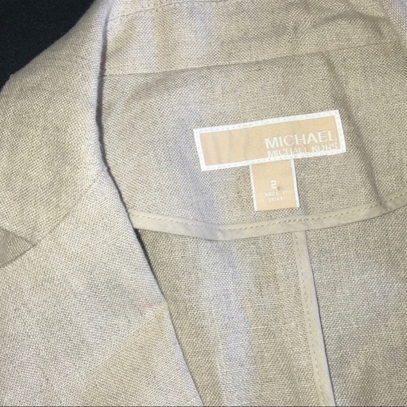Michael Kors Linen Neutral Hemp  Blazer - Picture 5 of 13